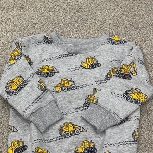 Jumping Beans Gray and Yellow Construction Sweatshirt